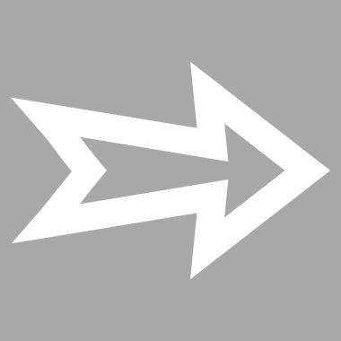 Ok sağ anahat vektör simgesi