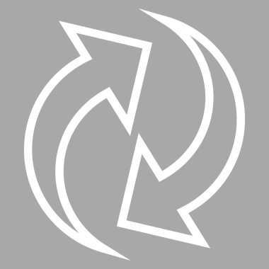 Oklar kontur vektör simge Yenile