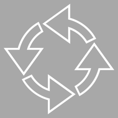 Döndürme kontur vektör simgesi