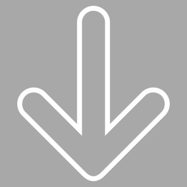 İnce çizgi vektör simgesi aşağı yönlü ok