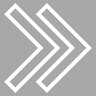 Üst karakter sağ kontur vektör simgesi