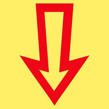 Anahat vektör simgesi aşağı ok