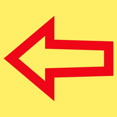 İnce çizgi vektör simge sol ok