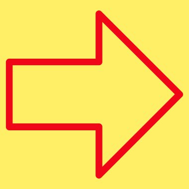 Kontur vektör simgesi sağ ok