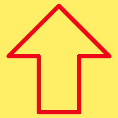 İnce çizgi vektör simge yukarı ok