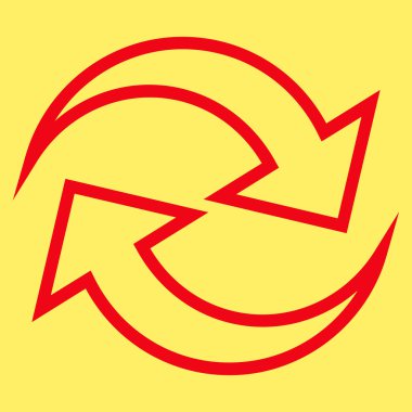 Oklar kontur vektör simge Yenile