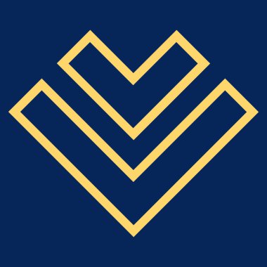 Kontur vektör simgesi aşağı yön