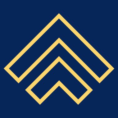 Yön yukarı kontur vektör simgesi