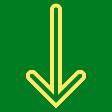 Kontur vektör simgesi aşağı ok