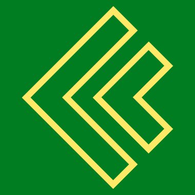 Yön sol kontur vektör simgesi