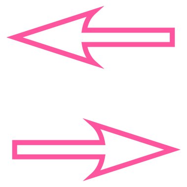 Exchange okları yatay kontur vektör simgesi