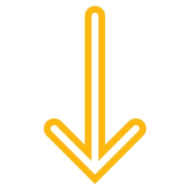 Kontur vektör simgesi aşağı ok