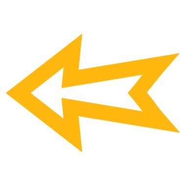 Ok sol kontur vektör simgesi