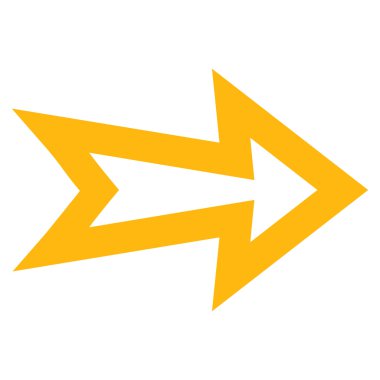 Ok sağ kontur vektör simgesi