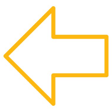 İnce çizgi vektör simge sol ok