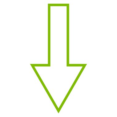 Kontur vektör simgesi aşağı ok