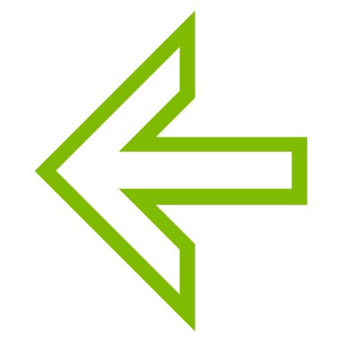 Ok sol anahat vektör simgesi