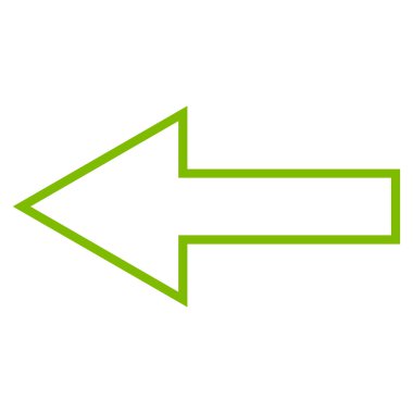 İnce çizgi vektör simge sol ok