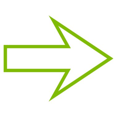 Ok şu ince çizgi vektör simgesi