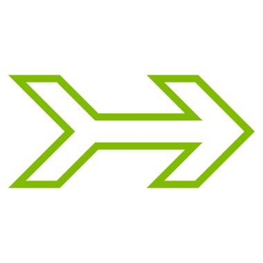 Ok sağ kontur vektör simgesi