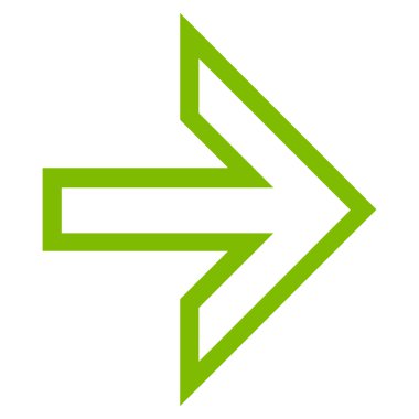 Kontur vektör simgesi sağ ok