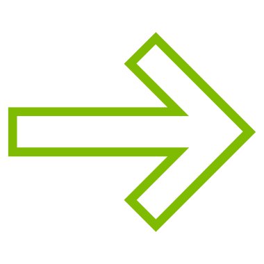 Kontur vektör simgesi sağ ok