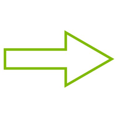 Ok sağ kontur vektör simgesi