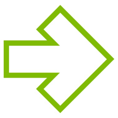 Ok şu ince çizgi vektör simgesi