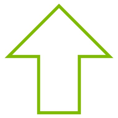 İnce çizgi vektör simge yukarı ok