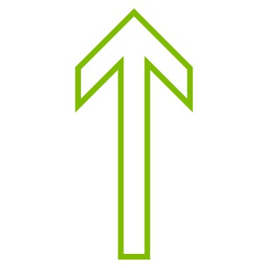 Kontur vektör simge yukarı ok