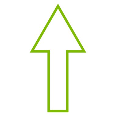 Kontur vektör simge yukarı ok