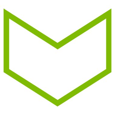 İnce çizgi vektör simgesi aşağı ok ucu