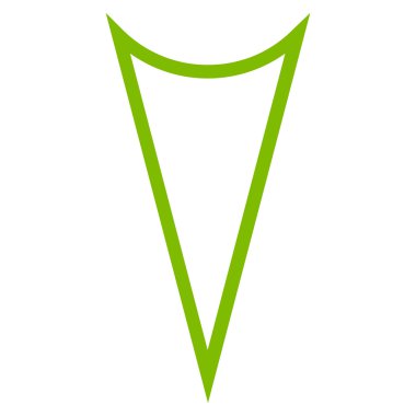 Anahat vektör simgesi aşağı ok ucu