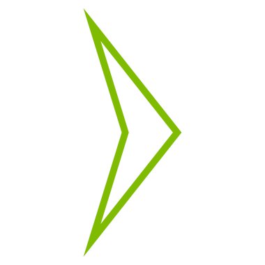 Ok ucu şu ince çizgi vektör simgesi