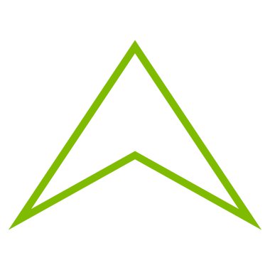 Anahat vektör simge yukarı ok ucu