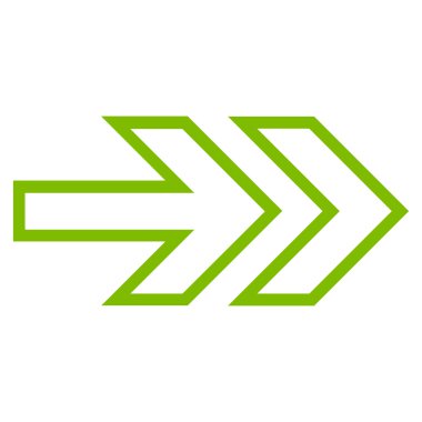 Yön şu ince çizgi vektör simgesi