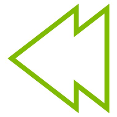 Yön sol kontur vektör simgesi