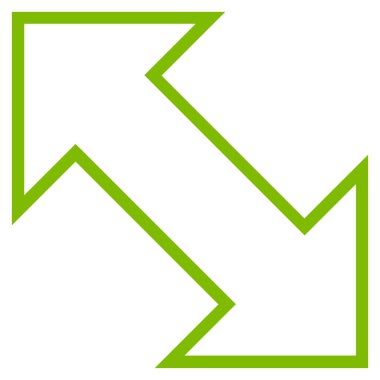 Exchange çapraz kontur vektör simgesi