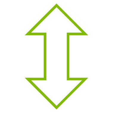 Exchange dikey ince çizgi vektör simgesi