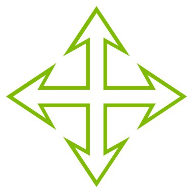 Oklar ince çizgi vektör simgesini genişletin