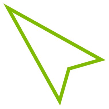 İşaretçi yaptı yukarı kontur vektör simgesi