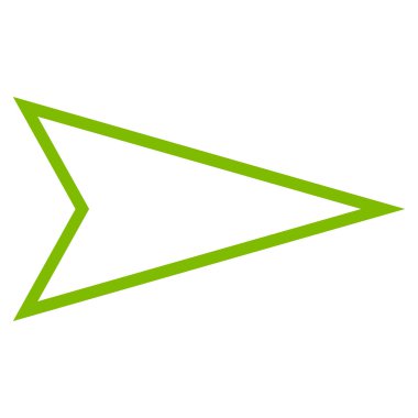 İşaretçiyi sağ kontur vektör simgesi