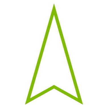 İşaretçi yukarı kontur vektör simgesi