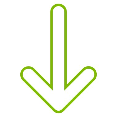 İnce çizgi vektör simgesi aşağı yönlü ok