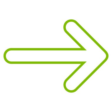 Ok sağ anahat vektör simgesi yuvarlak