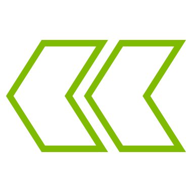 Shift Sol anahat vektör simgesi