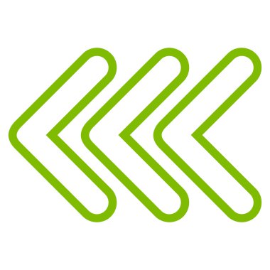 Üçlü işaretçi sol kontur vektör simgesi