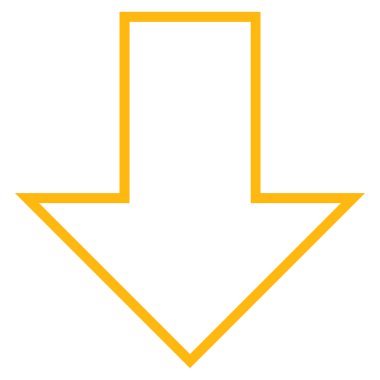 Kontur vektör simgesi aşağı ok