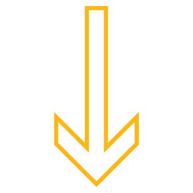 İnce çizgi vektör simgesi aşağı ok