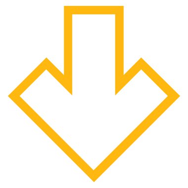 İnce çizgi vektör simgesi aşağı ok